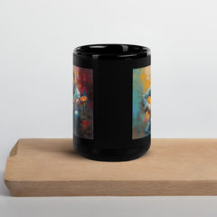 Soulful Strokes Black Glossy Mug - Beyond T-shirts
