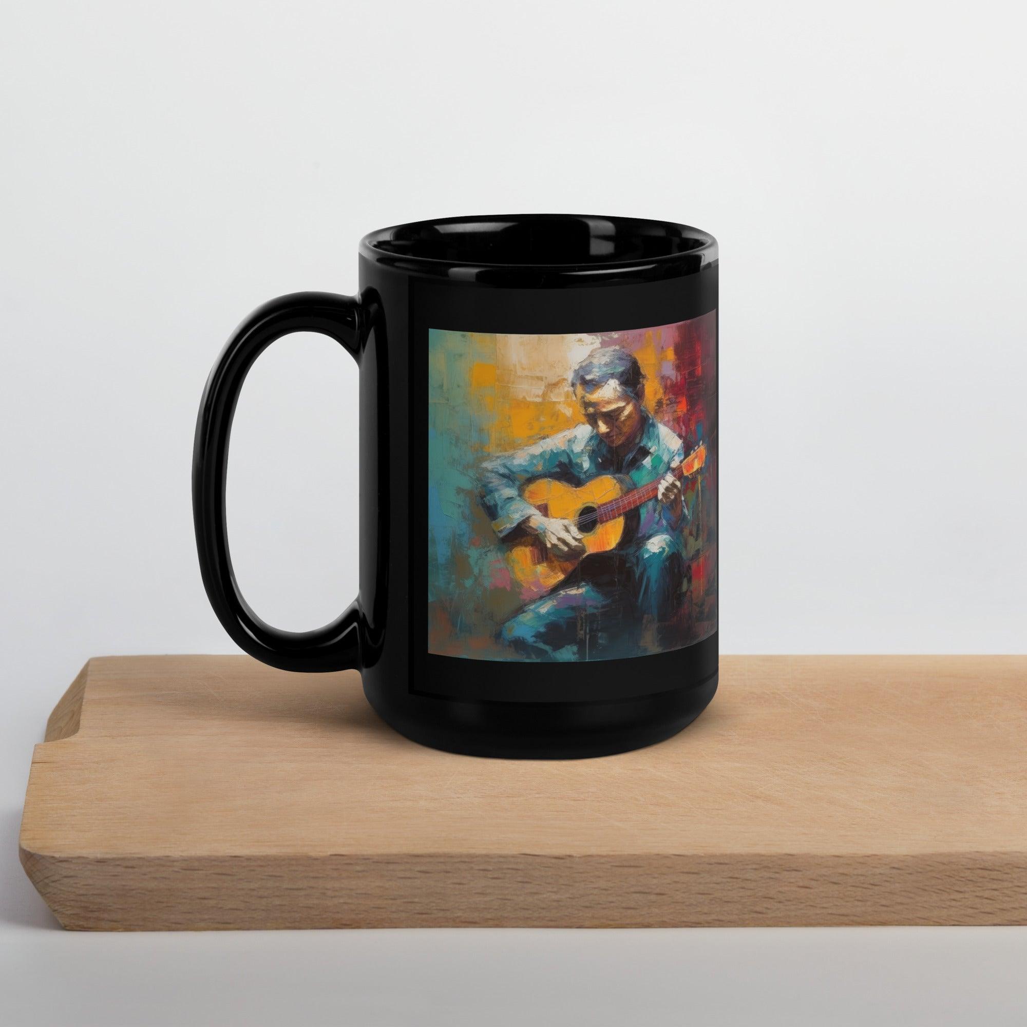 Soulful Strokes Black Glossy Mug - Beyond T-shirts