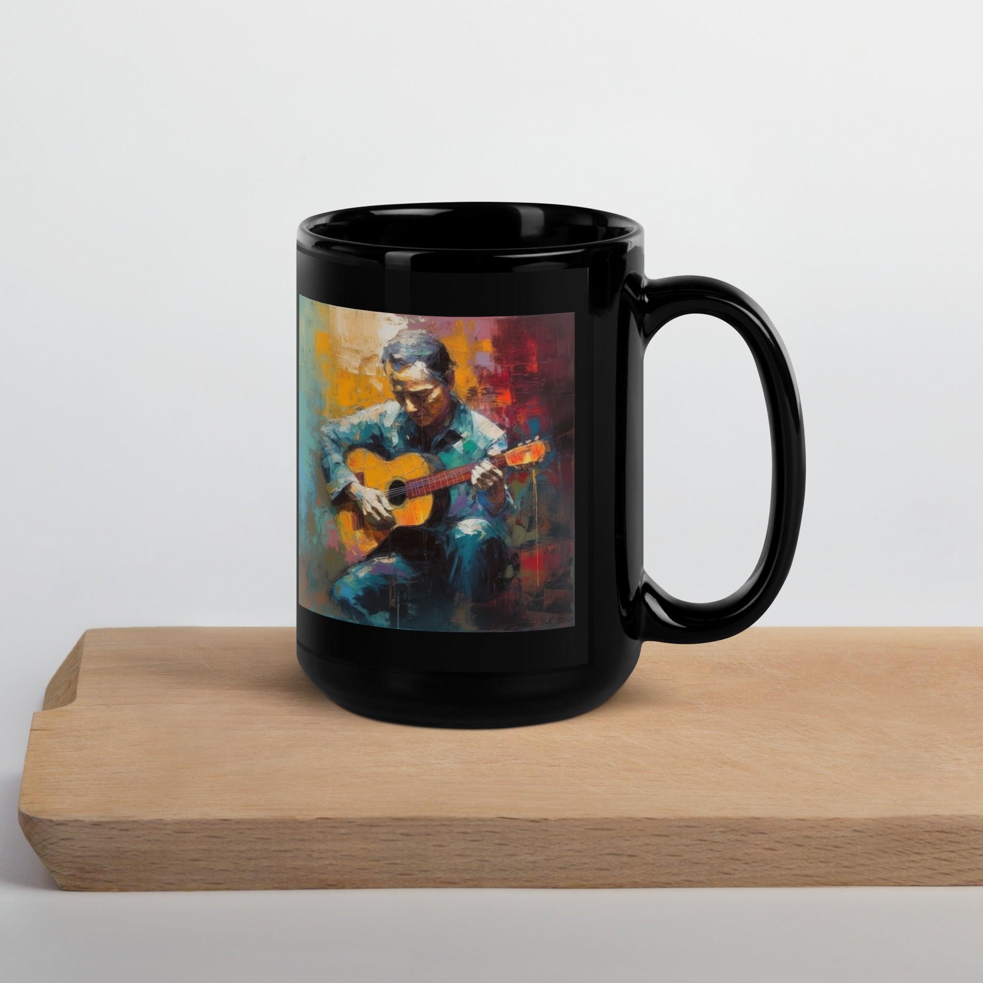 Soulful Strokes Black Glossy Mug - Beyond T-shirts