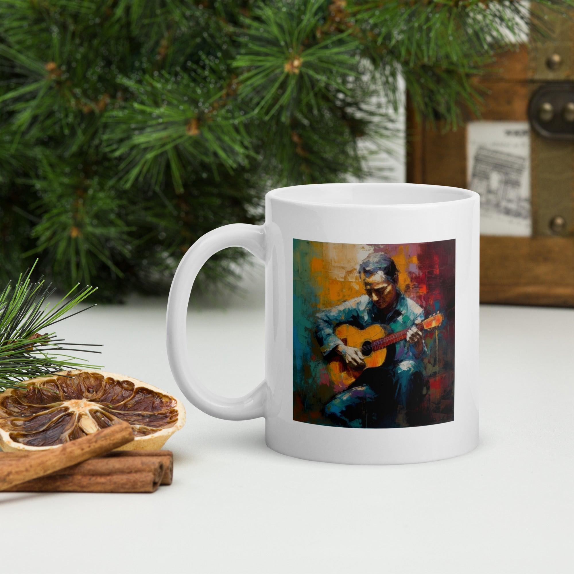 Soulful Strokes White Glossy Mug - Beyond T-shirts