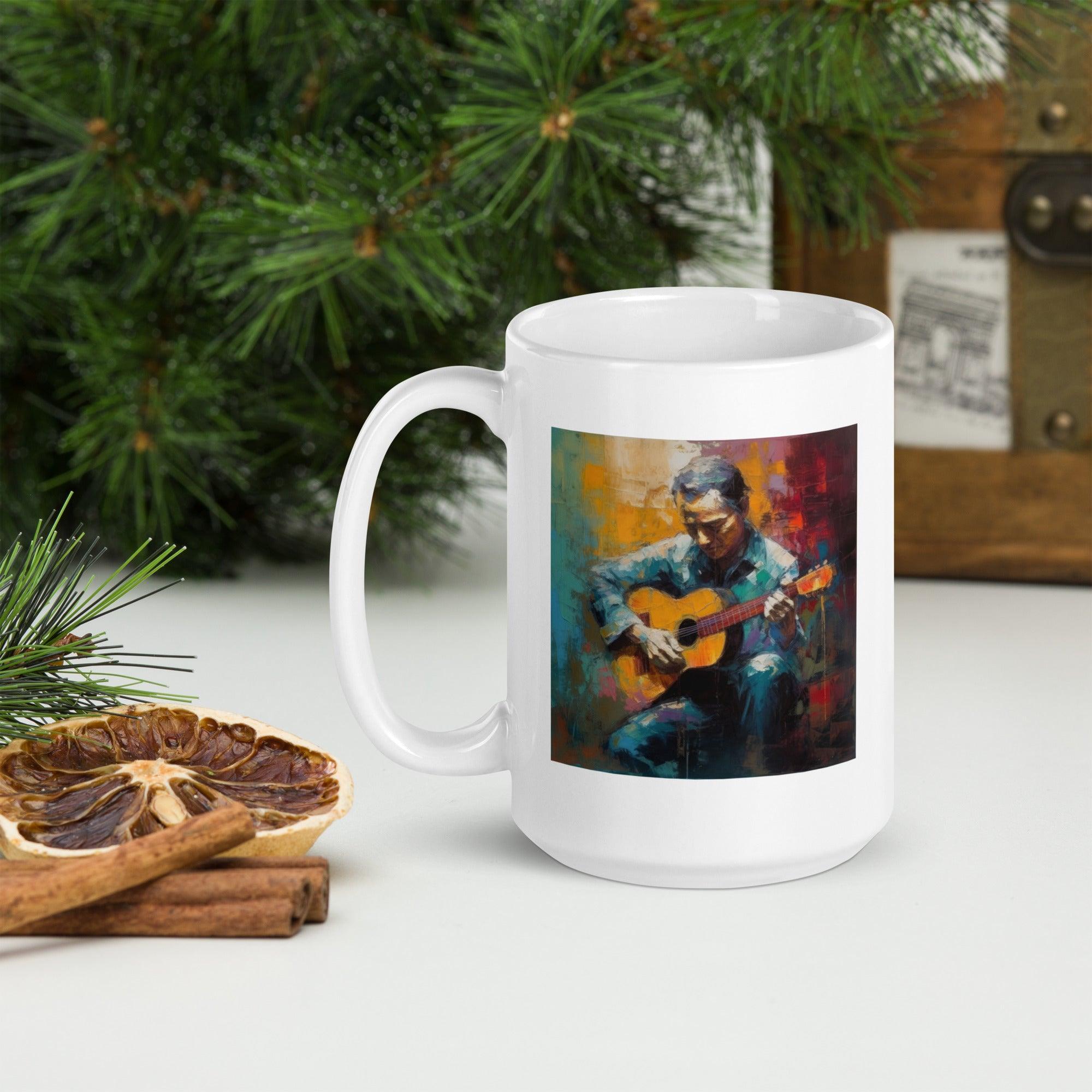 Soulful Strokes White Glossy Mug - Beyond T-shirts