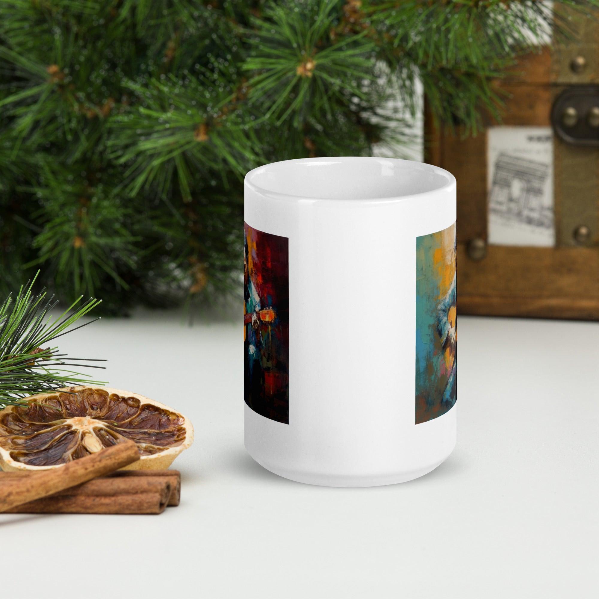 Soulful Strokes White Glossy Mug - Beyond T-shirts