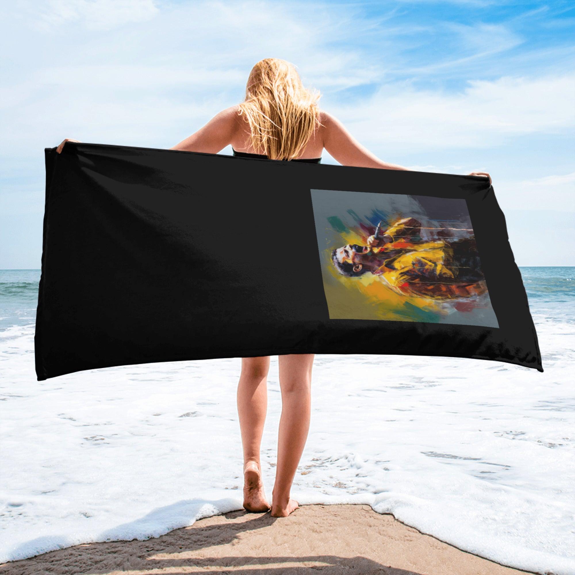 Luxurious Sound Sanctuary Towel wrapped around a person relaxing.