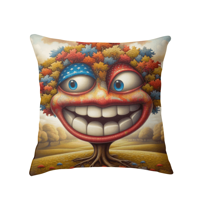 Sovereignty Ensembles decorative indoor pillow on a cozy living room sofa.