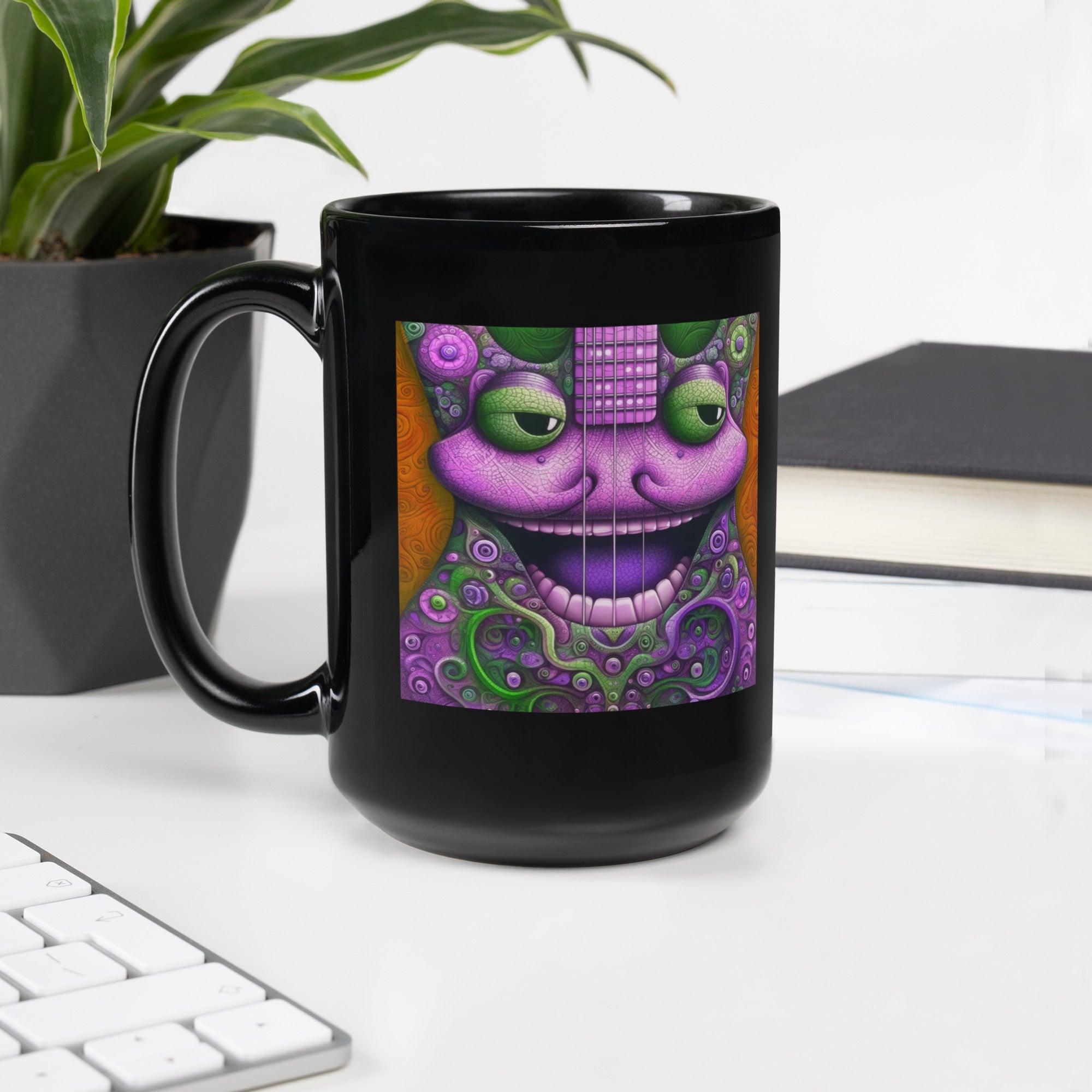 Spectral Symphony Black Glossy Mug - Beyond T-shirts