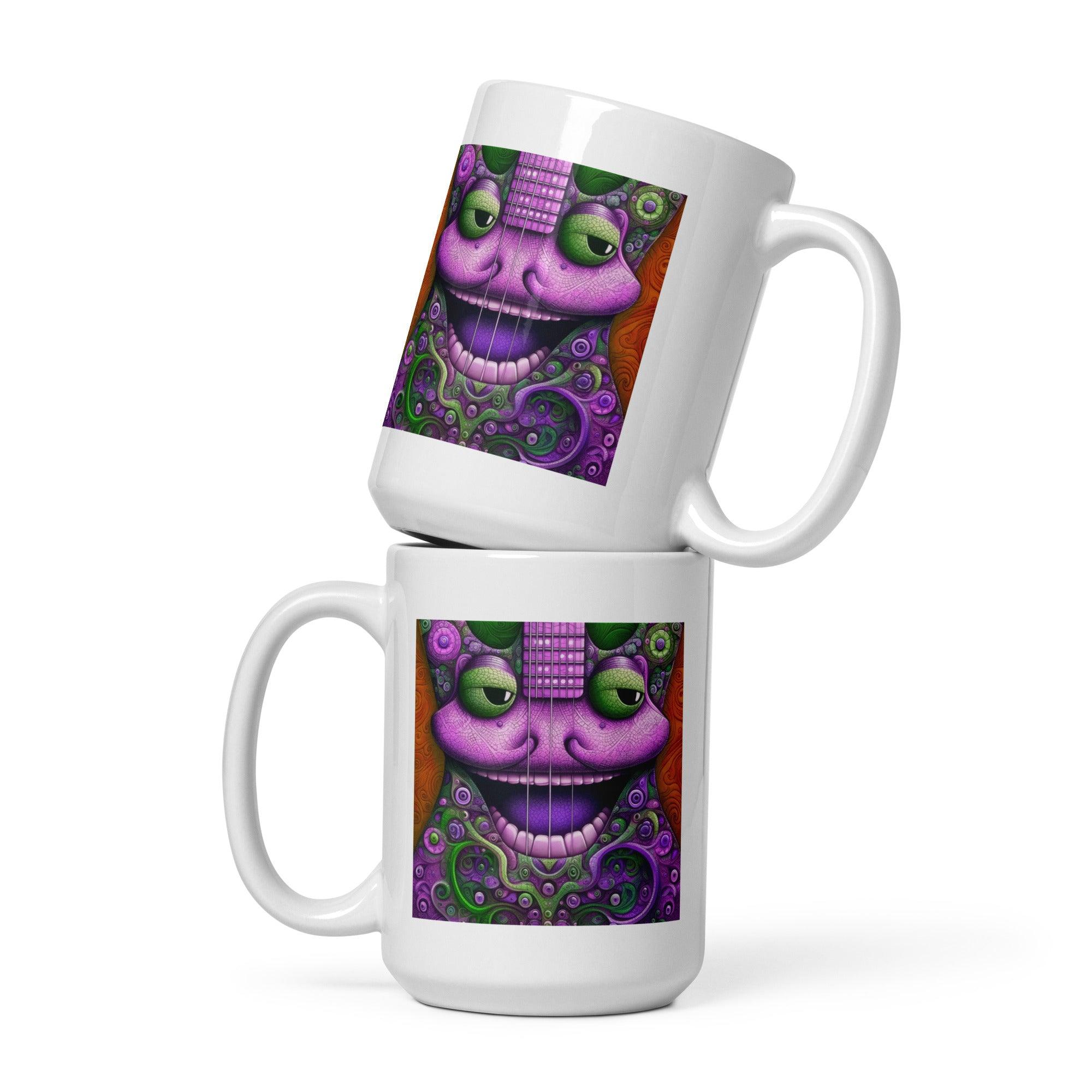 Spectral Symphony White Glossy Mug - Beyond T-shirts