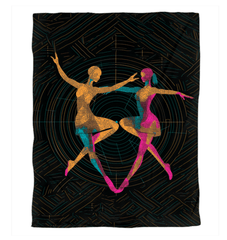 Spirited dance flair design on a soft, cozy duvet cover for bedroom.