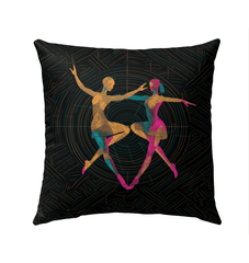 Spirited Feminine Dance Flair Outdoor Pillow - Beyond T-shirts