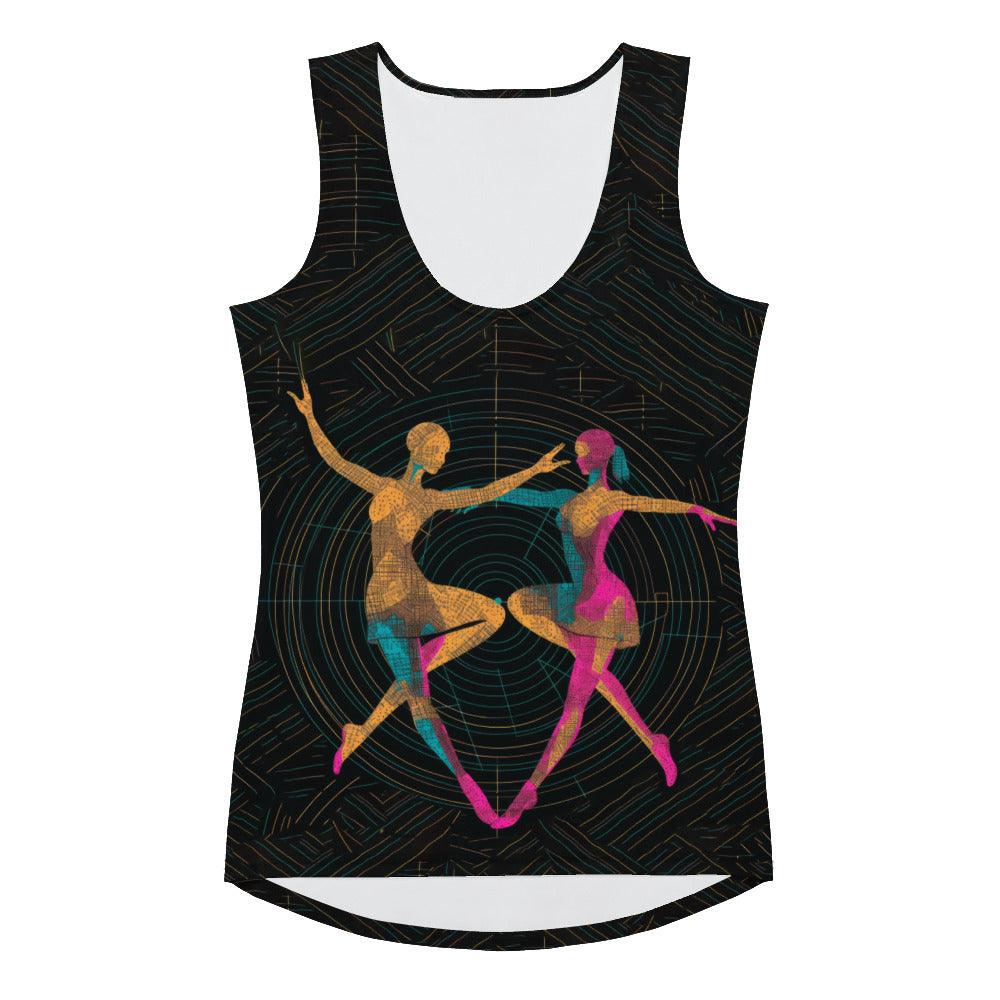 Spirited Feminine Dance Flair Sublimation Cut & Sew Tank Top - Beyond T-shirts