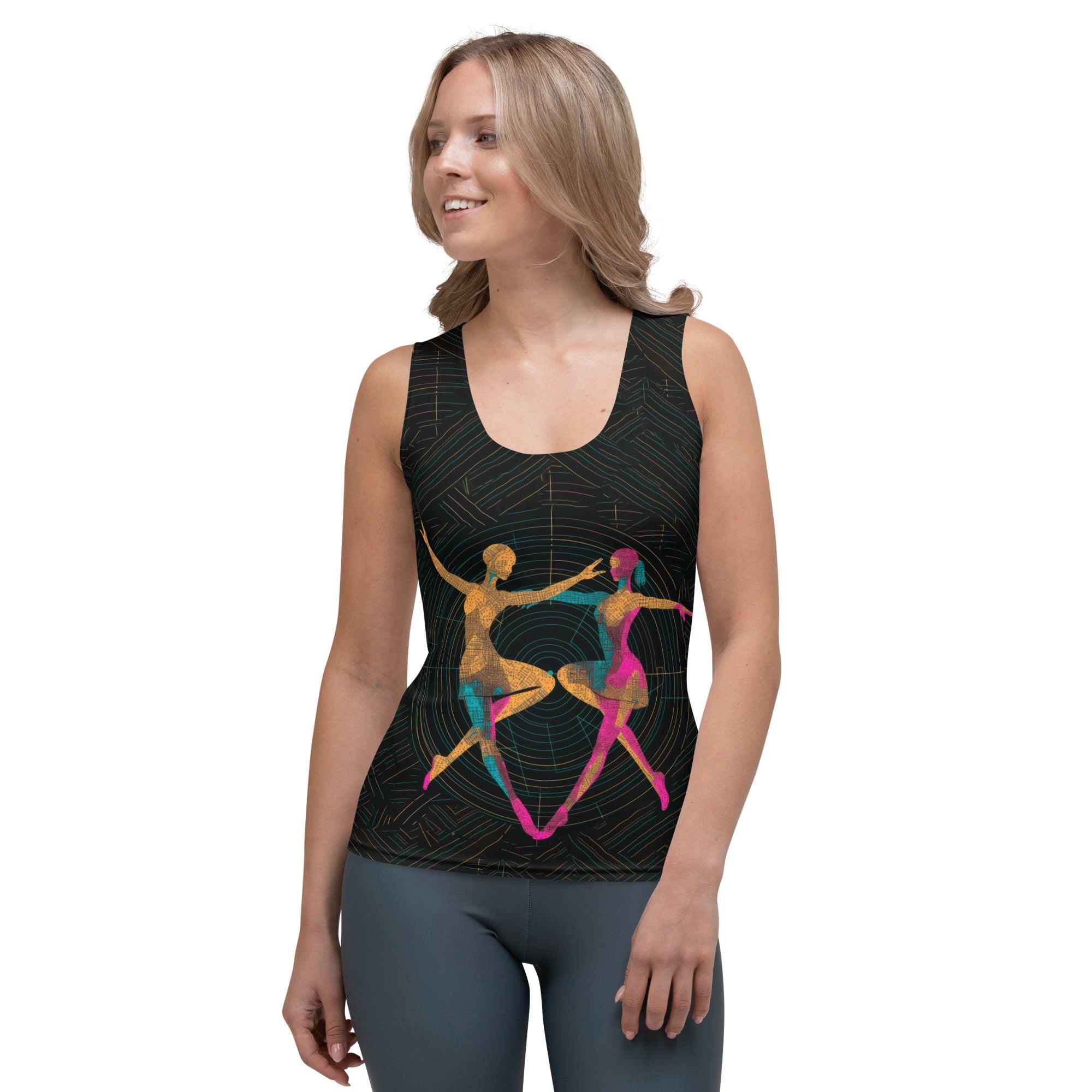 Spirited Feminine Dance Flair Sublimation Cut & Sew Tank Top - Beyond T-shirts