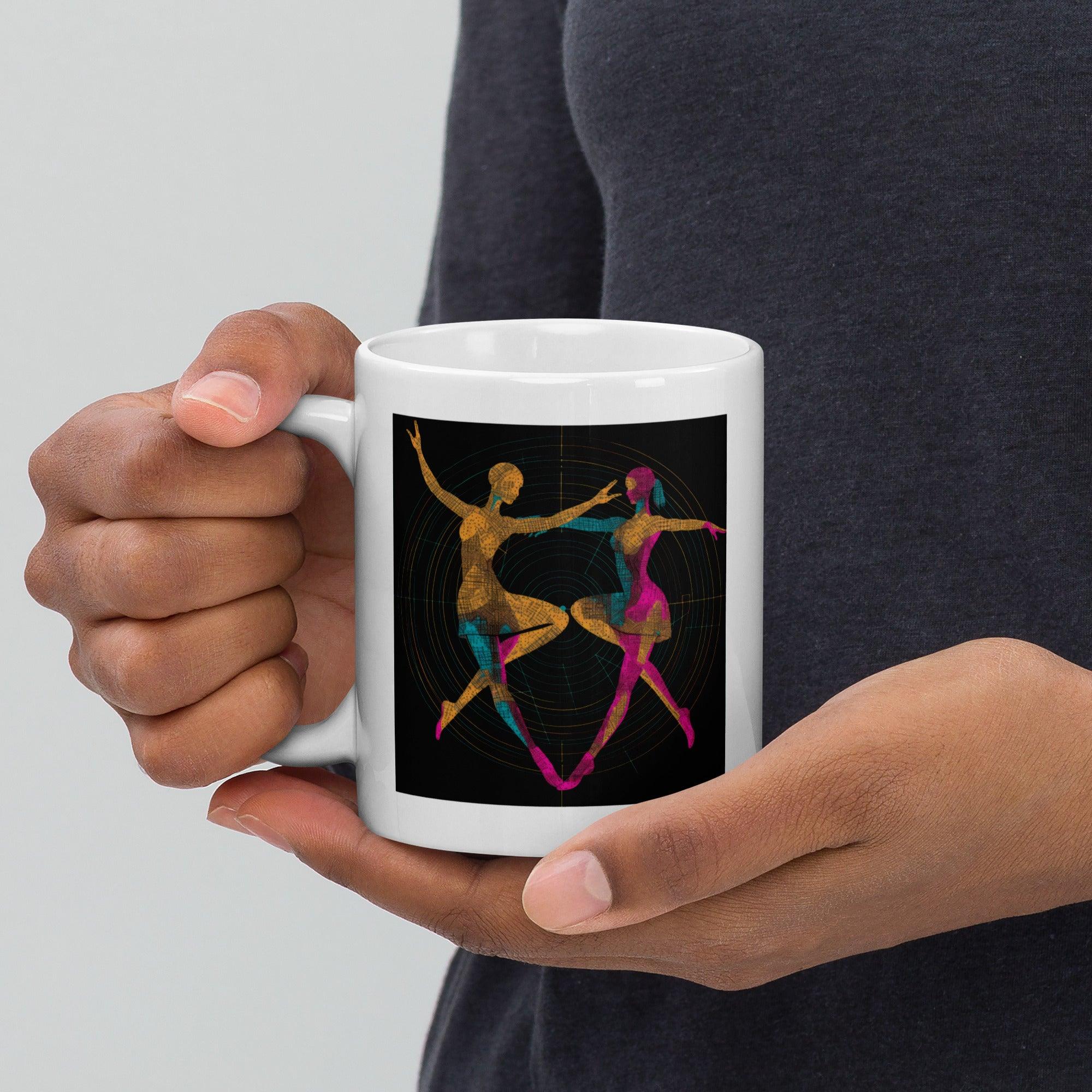 Spirited Feminine Dance Flair White Glossy Mug - Beyond T-shirts