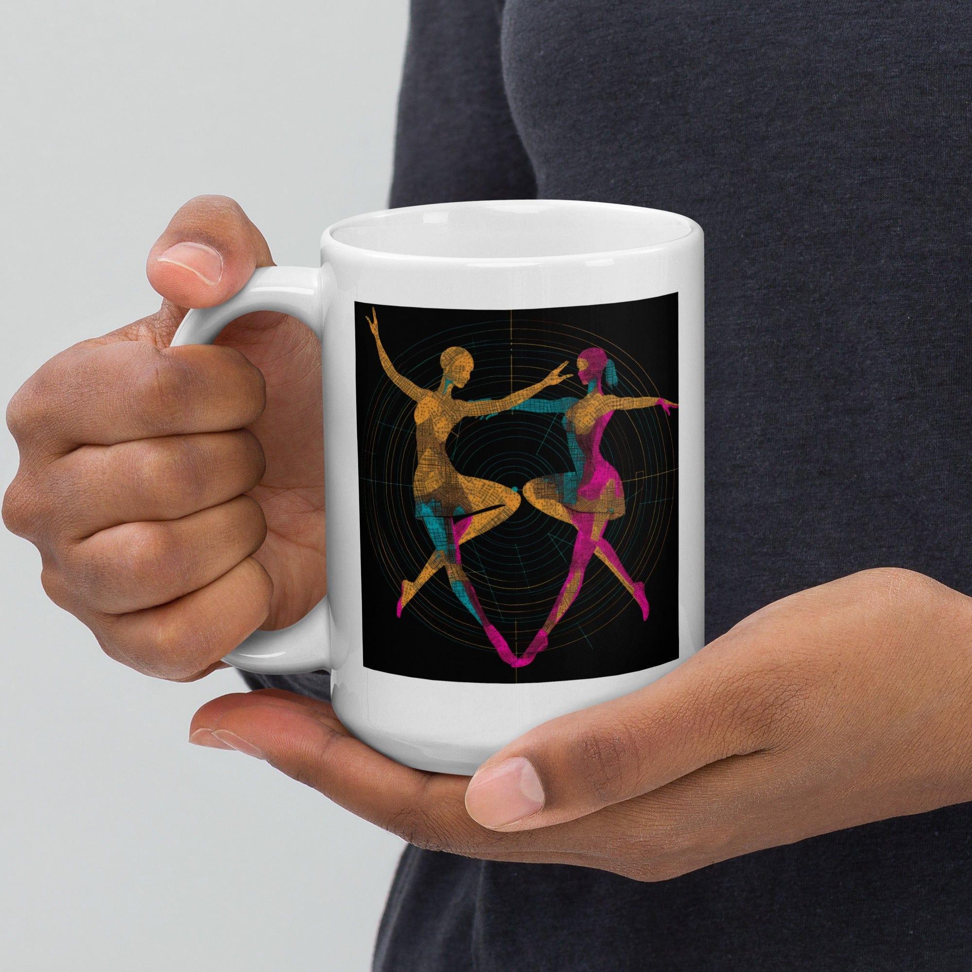 Spirited Feminine Dance Flair White Glossy Mug - Beyond T-shirts