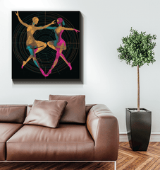 Spirited Feminine Dance Flair Wrapped Canvas - Beyond T-shirts