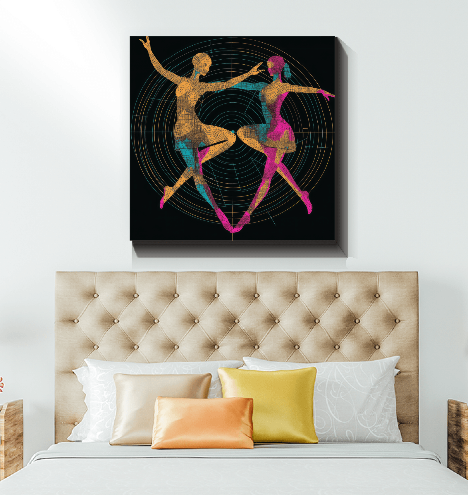 Spirited Feminine Dance Flair Wrapped Canvas - Beyond T-shirts