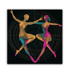 Spirited Feminine Dance Flair Wrapped Canvas - Beyond T-shirts