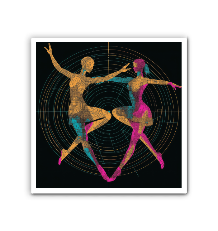 Spirited Feminine Dance Flair Wrapped Canvas - Beyond T-shirts