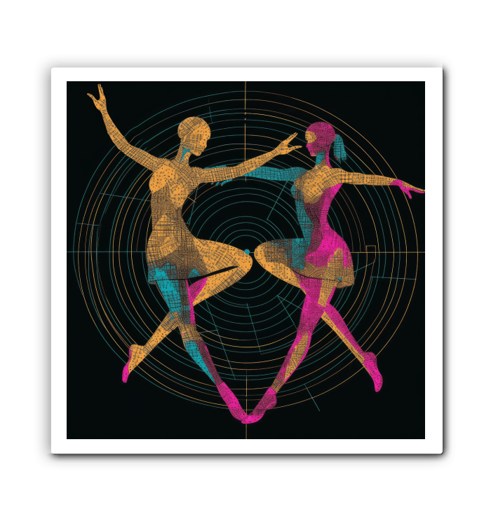 Spirited Feminine Dance Flair Wrapped Canvas - Beyond T-shirts