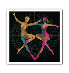 Spirited Feminine Dance Flair Wrapped Canvas - Beyond T-shirts