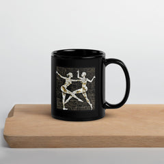 Spirited Feminine Dance Motion Black Glossy Mug - Beyond T-shirts