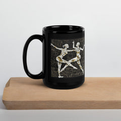 Spirited Feminine Dance Motion Black Glossy Mug - Beyond T-shirts