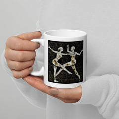 Spirited Feminine Dance Motion White Glossy Mug - Beyond T-shirts