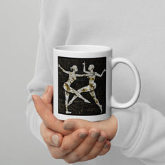 Spirited Feminine Dance Motion White Glossy Mug - Beyond T-shirts