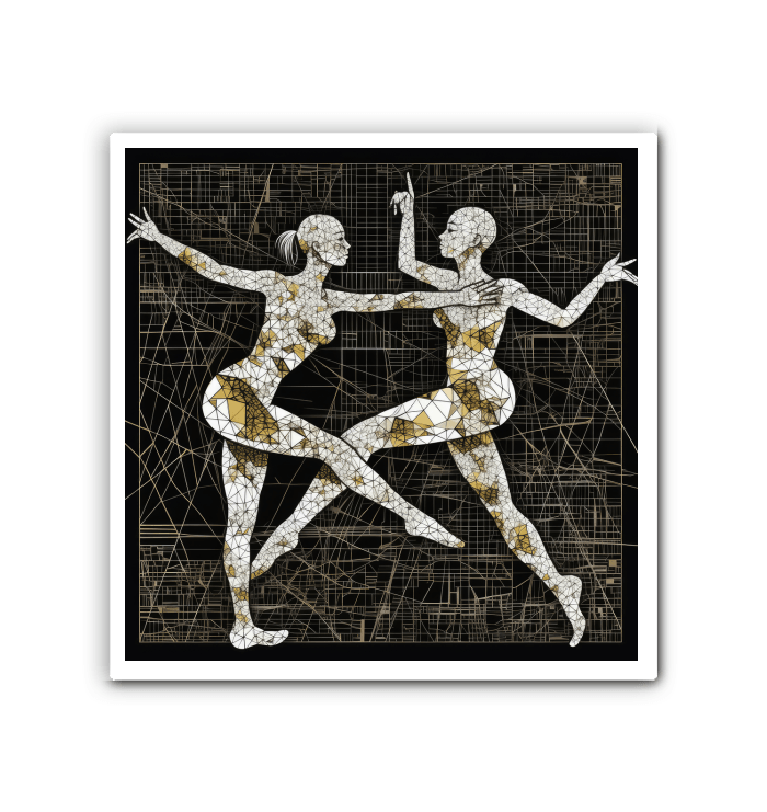 Spirited Feminine Dance Motion Wrapped Canvas - Beyond T-shirts