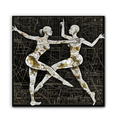 Spirited Feminine Dance Motion Wrapped Canvas - Beyond T-shirts