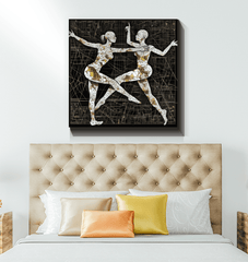 Spirited Feminine Dance Motion Wrapped Canvas - Beyond T-shirts