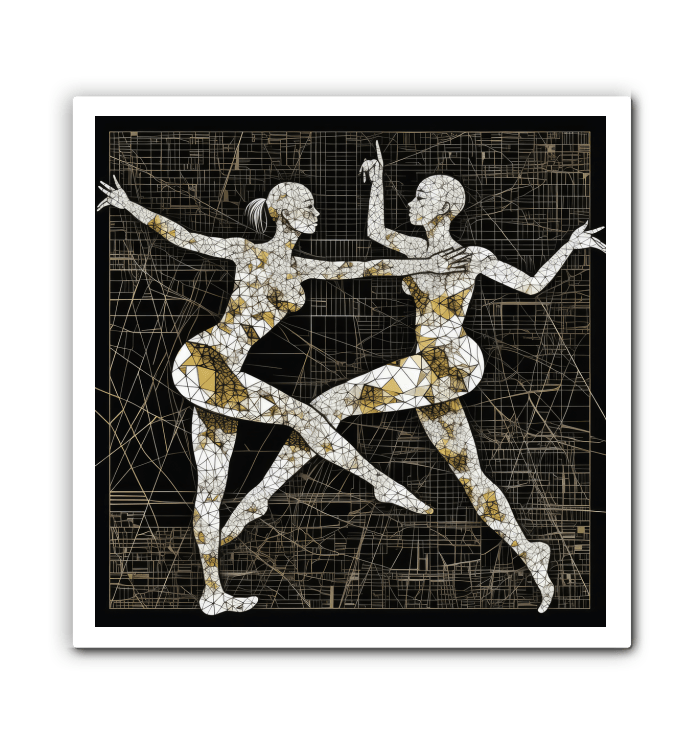 Spirited Feminine Dance Motion Wrapped Canvas - Beyond T-shirts