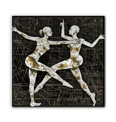 Spirited Feminine Dance Motion Wrapped Canvas - Beyond T-shirts