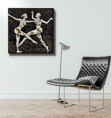 Spirited Feminine Dance Motion Wrapped Canvas - Beyond T-shirts