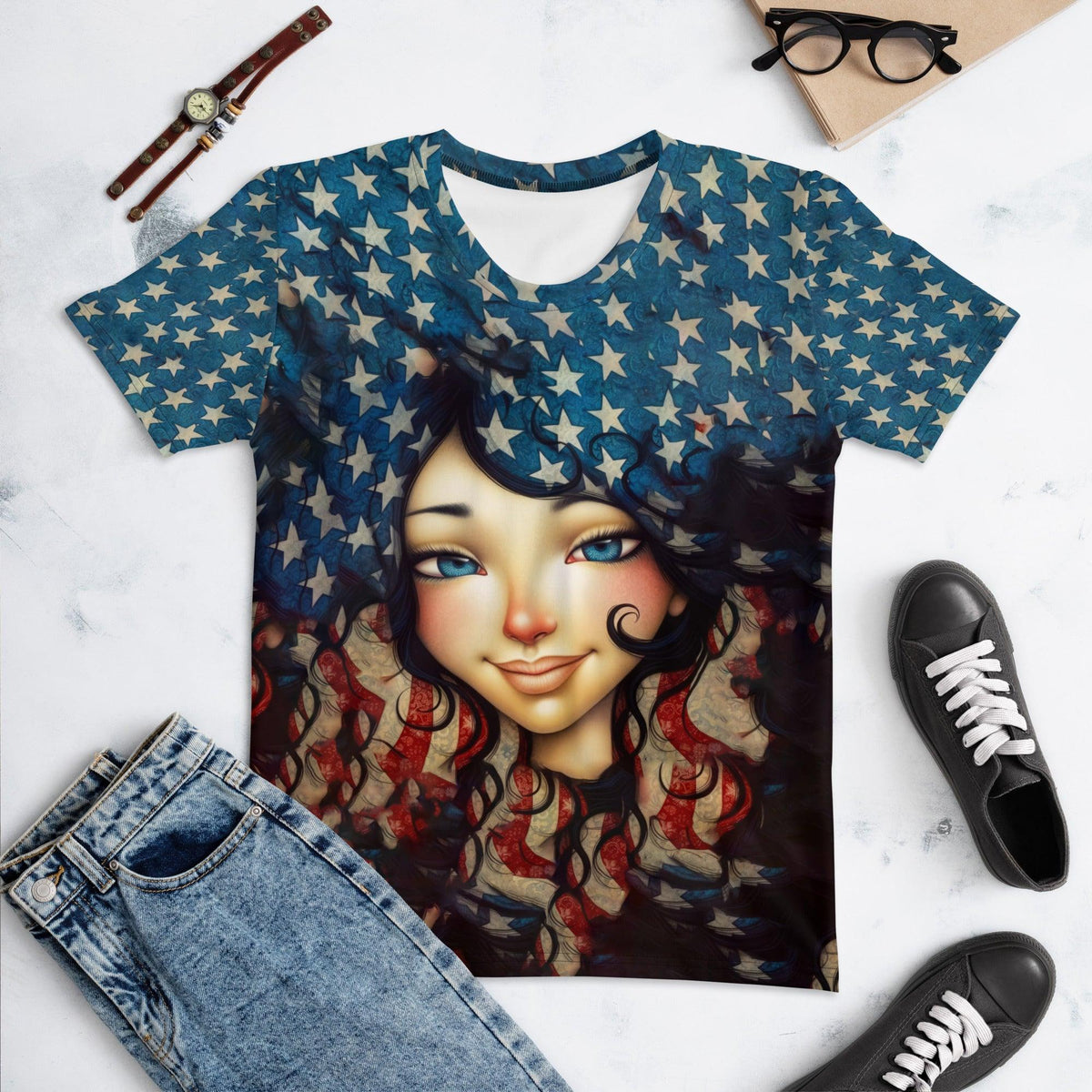 Star-Spangled Splendor Women's T-shirt - Beyond T-shirts