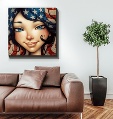 Star Spangled Splendor Wrapped Canvas - Beyond T-shirts