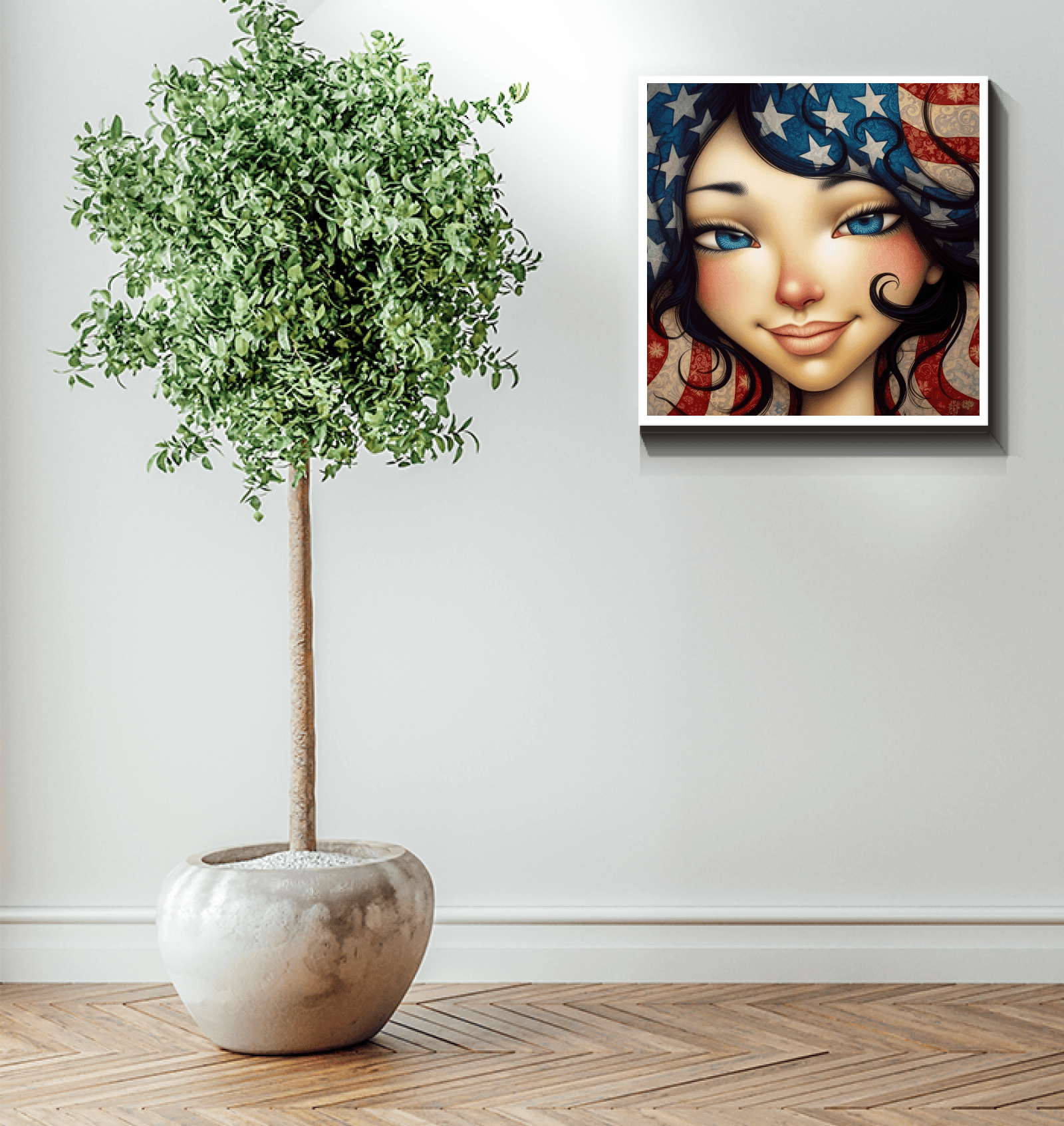 Star Spangled Splendor Wrapped Canvas - Beyond T-shirts