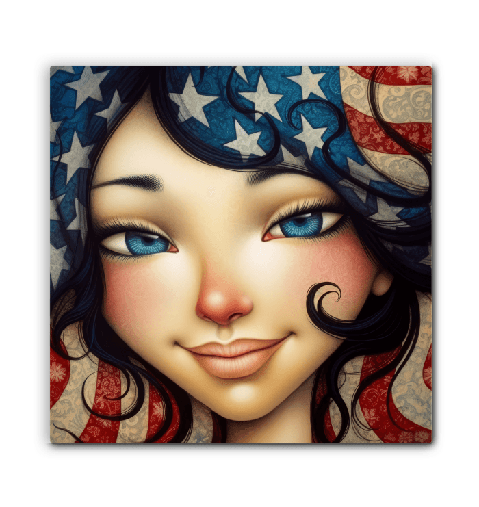 Star Spangled Splendor Wrapped Canvas - Beyond T-shirts