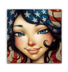 Star Spangled Splendor Wrapped Canvas - Beyond T-shirts