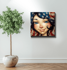 Star Spangled Splendor Wrapped Canvas - Beyond T-shirts