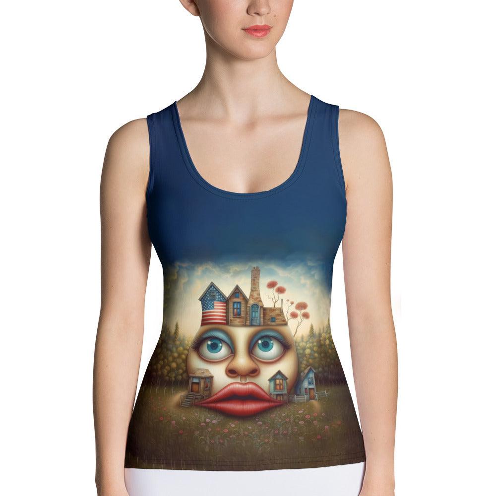 Stars, Stripes, And Sparklers Sublimation Cut & Sew Tank Top - Beyond T-shirts