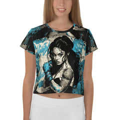 Stay Focused, Stay Fierce All-Over Print Crop Tee - Beyond T-shirts