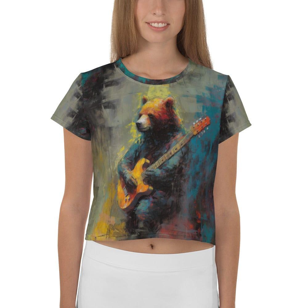 String Serenade All-Over Print Crop Tee - Beyond T-shirts