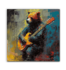 Brightly lit room featuring String Serenade Wrapped Canvas art.