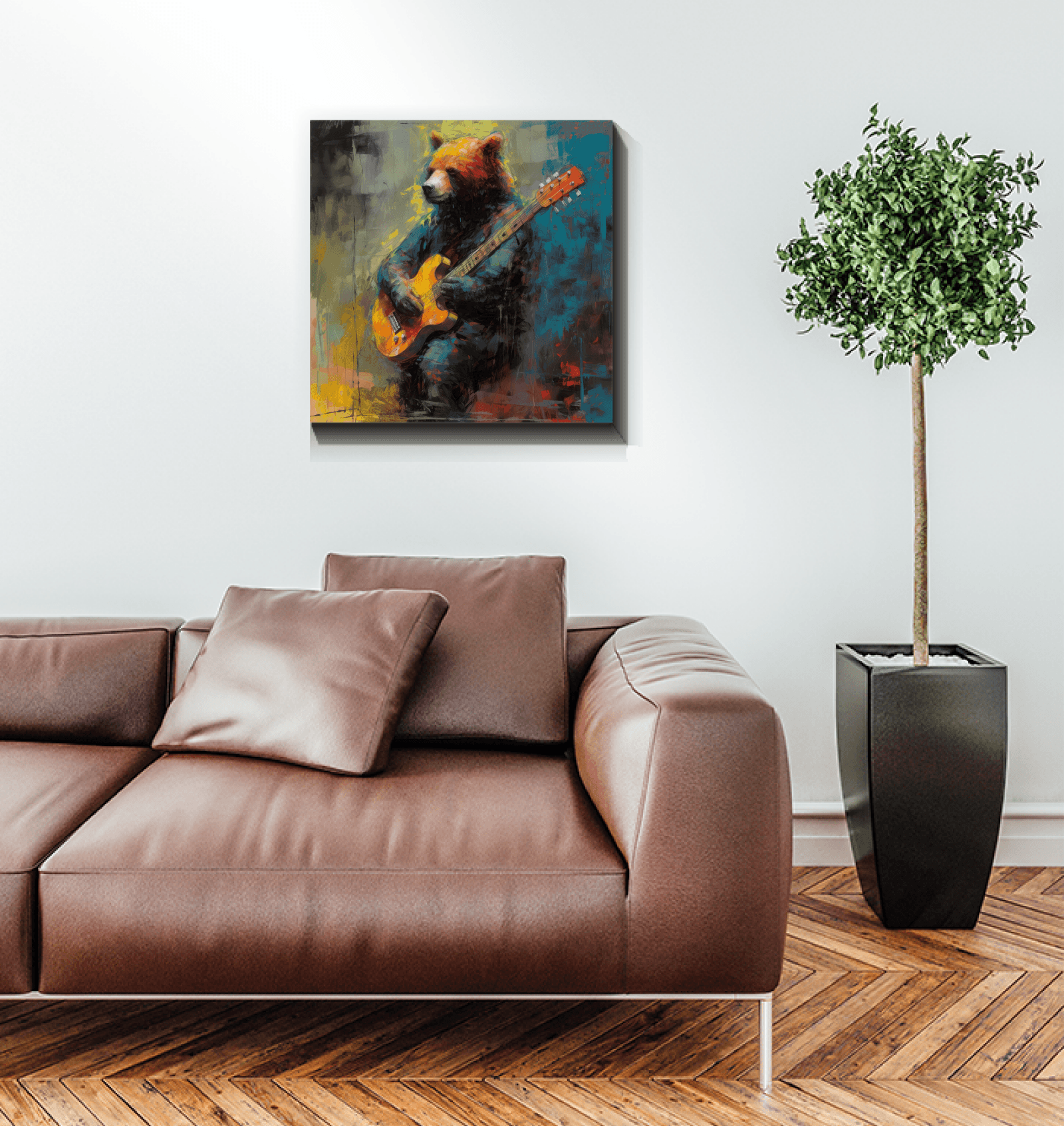 String Serenade canvas art in a cozy reading nook.