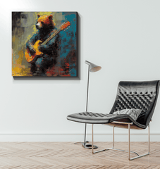 String Serenade Canvas art displayed in an art gallery.