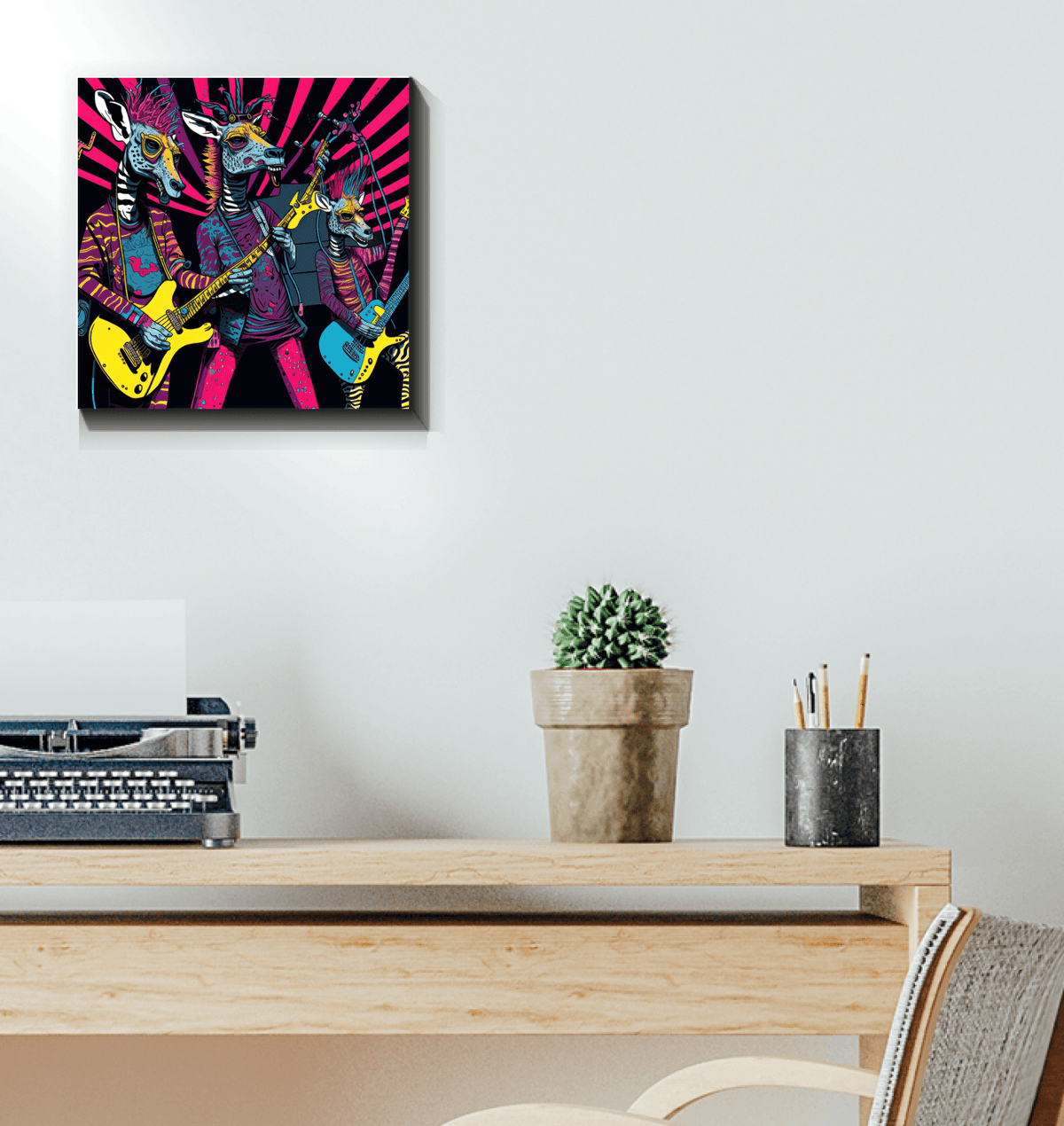 Stripes and riffs harmonize wrapped canvas - Beyond T-shirts