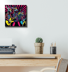 Stripes and riffs harmonize wrapped canvas - Beyond T-shirts
