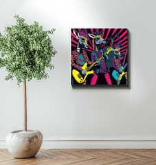 Stripes and riffs harmonize wrapped canvas - Beyond T-shirts