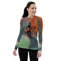 Strumming Sensation Women's Rash Guard - Beyond T-shirts