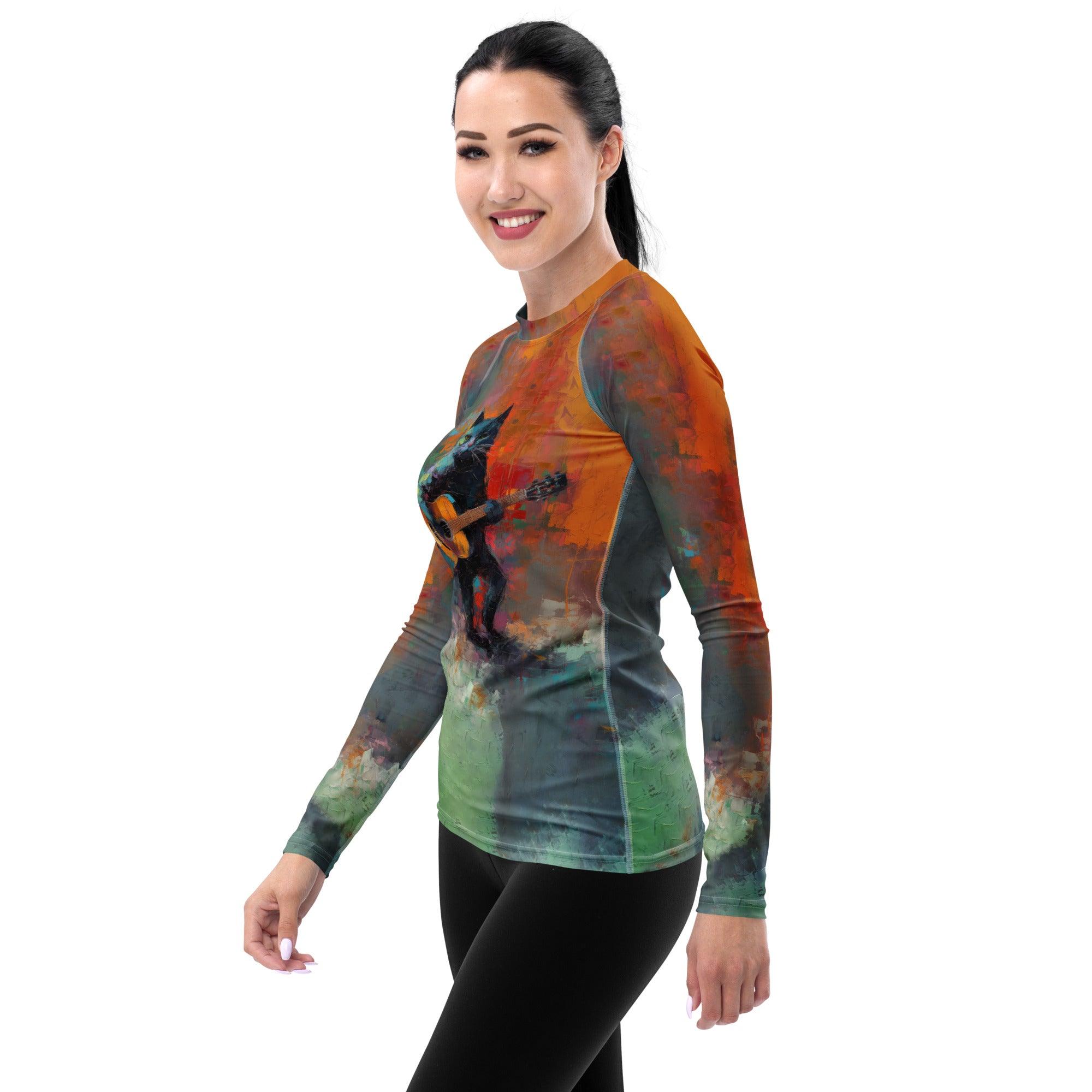 Strumming Sensation Women's Rash Guard - Beyond T-shirts