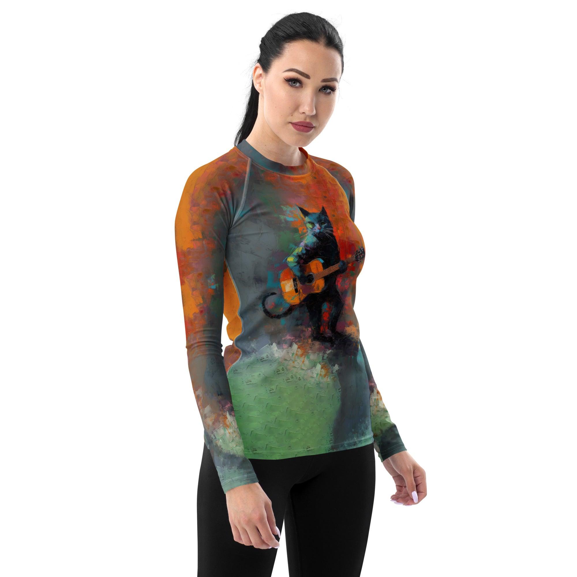 Strumming Sensation Women's Rash Guard - Beyond T-shirts